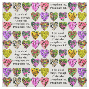 Tecido WILDFLOWER PHOTO PHILIPPIANS 4:13