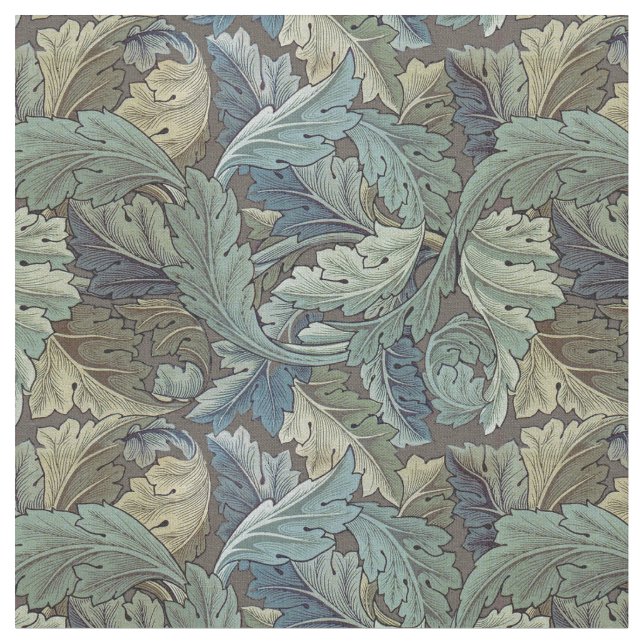 Tecido William Morris Acanthus Sage Flor de Floral Botâni (Detalhe)