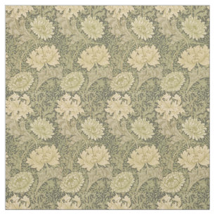 Tecido William Morris Chrysantemum Soft Floral Design