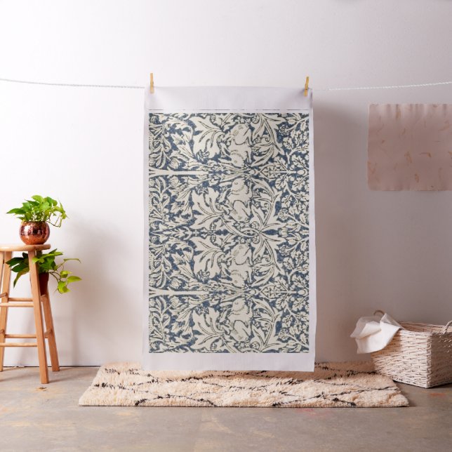 Tecido William Morris, cinza Azul, padrão, art nouveau, v (In Situ)