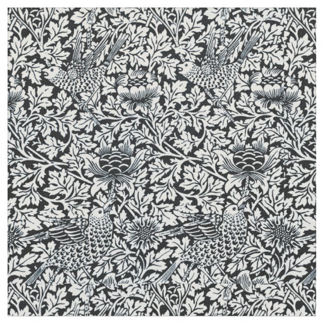 Tecido William Morris Floral Pattern Bird Anenome (Detalhe)