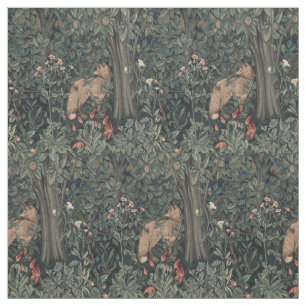 Tecido William Morris Greenery Fox Willife