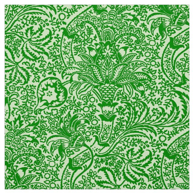 Tecido William Morris Indian, Limão e Kiwi Green (Modelo)