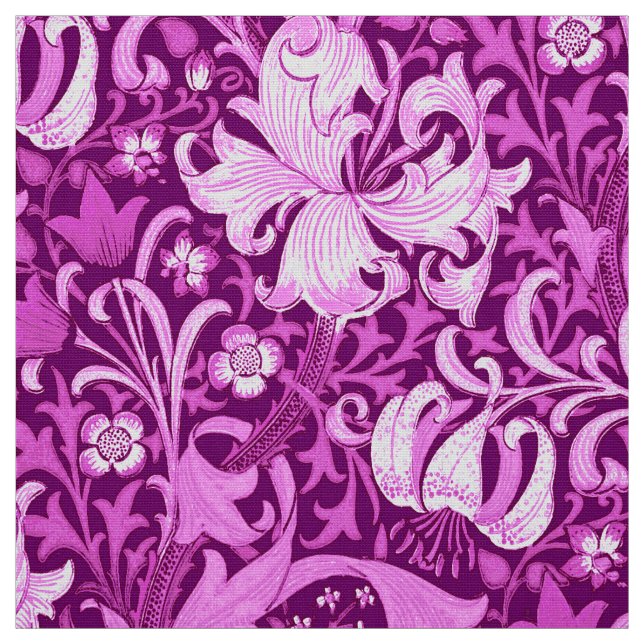 Tecido William Morris Iris e Lily, Ametist Purple (Modelo)