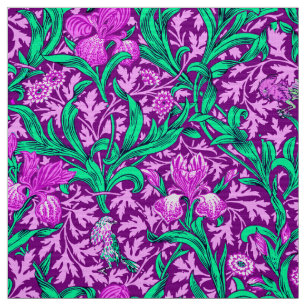 Tecido William Morris Irises, Ametista Roxo