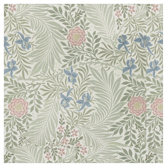 Tecido William Morris Larkspur Floral Wallpaper (Detalhe)