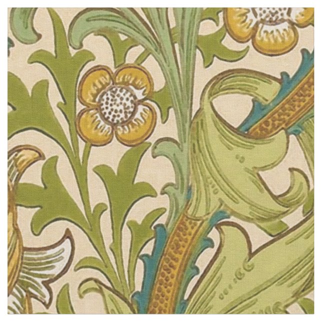 Tecido William Morris "Lírio Dourado" 2 (Detalhe)