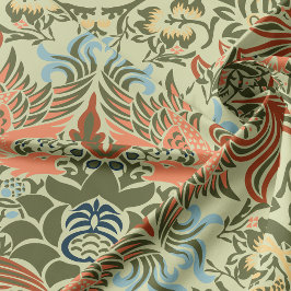 Tecido William Morris Peacock e Dragon