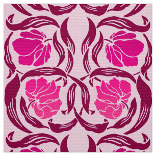 Tecido William Morris Pimpernel, Fuchsia e Rosas claro
