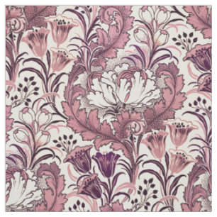 Tecido William Morris Rosa Dourado Cream Floral Patterno