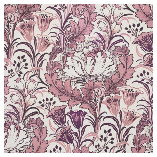 Tecido William Morris Rosa Dourado Cream Floral Patterno (Modelo)
