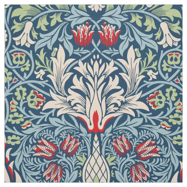 Tecido William Morris Snakeshead Fritillary Floral Design (Modelo)
