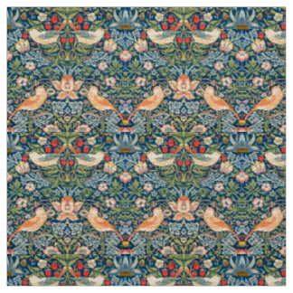 Tecido William Morris Strawberry Thief Padrão Floral