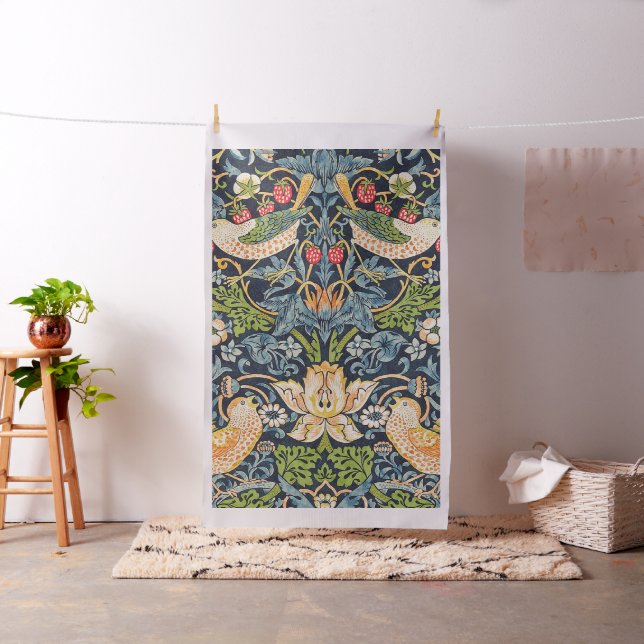 Tecido William Morris Strawberry Thief Padrão Floral (In Situ)