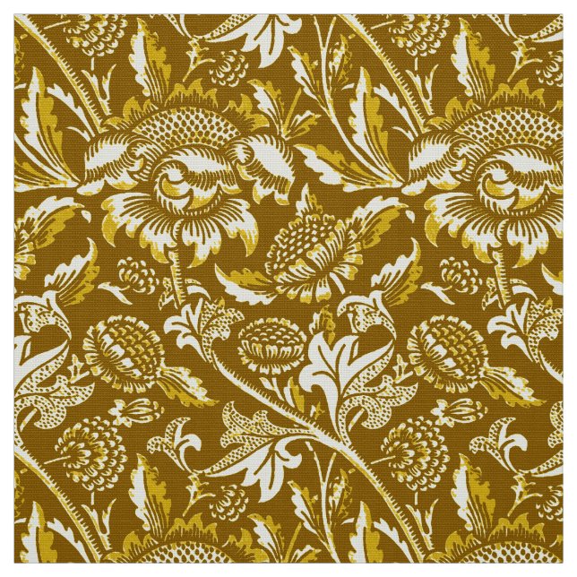 Tecido William Morris Sunflower, amarelo-mostarda (Modelo)