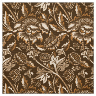 Tecido William Morris Sunflower, Chocolate Brown