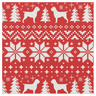 Tecido Wirehaired Pointing Griffon Silhouettes Natal