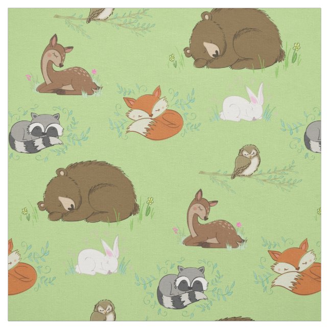 Tecido Woodland Animal Watercolor (Modelo)