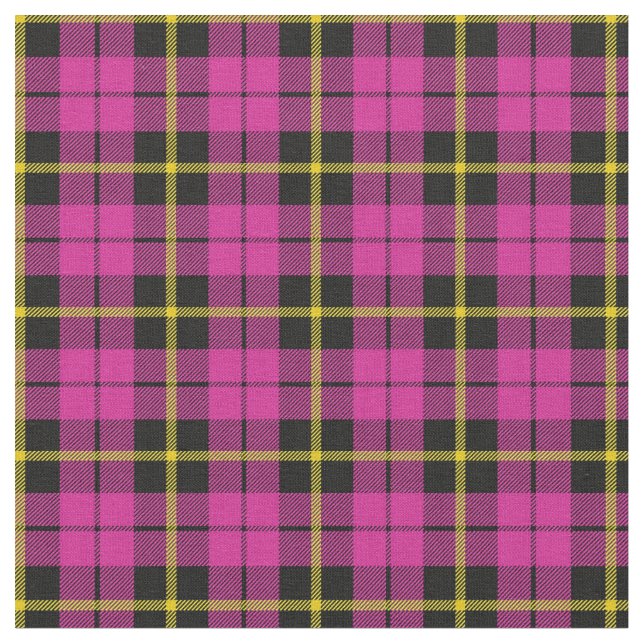 Tecido Xadrez amarela preta cor-de-rosa brilhante print2 (Detalhe)