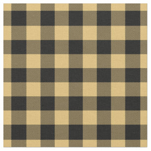 Tecido Xadrez amarelo e preto Gingham