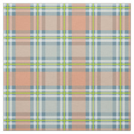 Tecido xadrez azul de pêssego