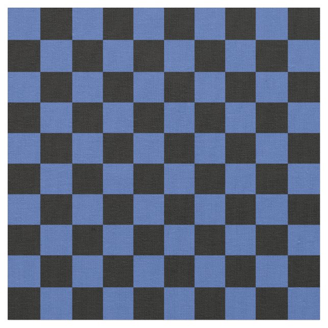 Tecido Xadrez Azul e Preto (Detalhe)