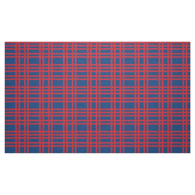 Tecido xadrez azul e vermelha (Fat Quarter)