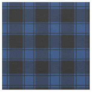 Tecido Xadrez Azul Escuro e Preto de Búfalo