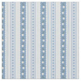 Tecido Xadrez Azul Floral com Listras