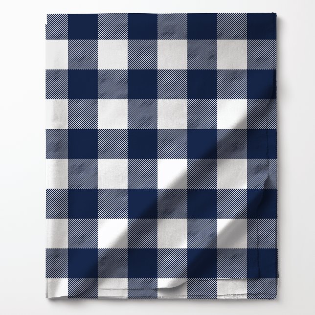 Tecido Xadrez Azul Marinho e Branco Buffalo (Criador carregado)