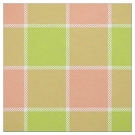 Tecido xadrez branca com verificação do pêssego do limão