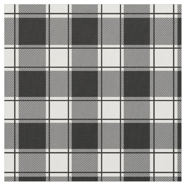 Tecido Xadrez Búfalo Branco e Preto (Detalhe)