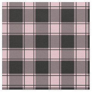 Tecido Xadrez Búfalo Rosa Claro e Preto