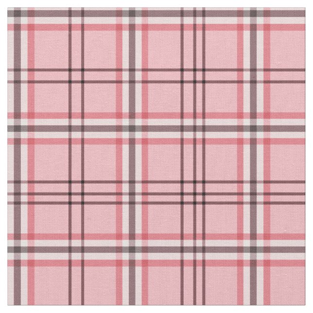 Tecido Xadrez Chic Rosa e Cinza Padrão de Moda (Detalhe)