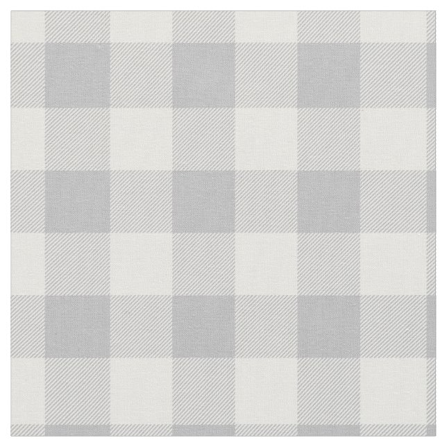 Tecido Xadrez cinza claro e branco Gingham (Detalhe)