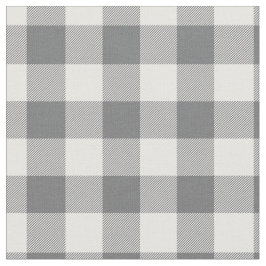 Tecido Xadrez cinza escuro e branco Gingham