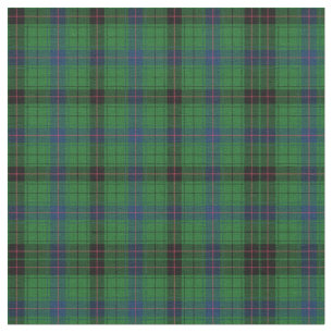 Tecido Xadrez Clan Davidson Tartan Green Black Check