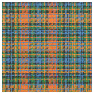 Tecido Xadrez Clan Murray Tartan Orange Blue Check