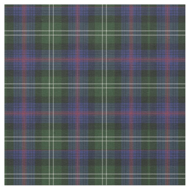 Tecido Xadrez Clan Sutherland Tartan Green Purple Check (Detalhe)