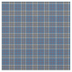 Tecido Xadrez Clan Thompson Tartan Cinza Blue Check