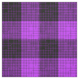 Tecido Xadrez de Búfalo com Cruzamento Roxo e Preto