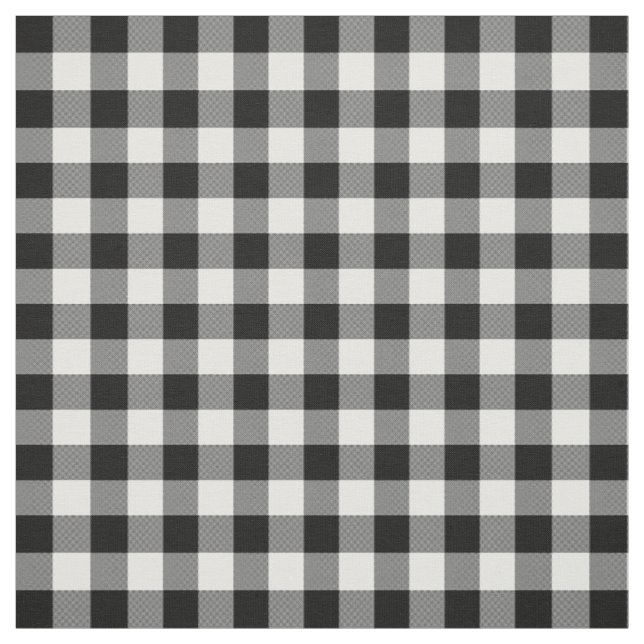 Tecido Xadrez de Búfalo Preto e Branco (Modelo)