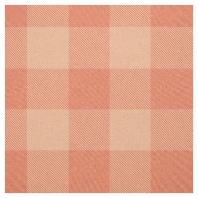 Tecido xadrez de búfalos cor-de-rosa-pêssego (Modelo)