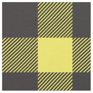 Tecido Xadrez de Buffalo - Padrão Amarelo Preto