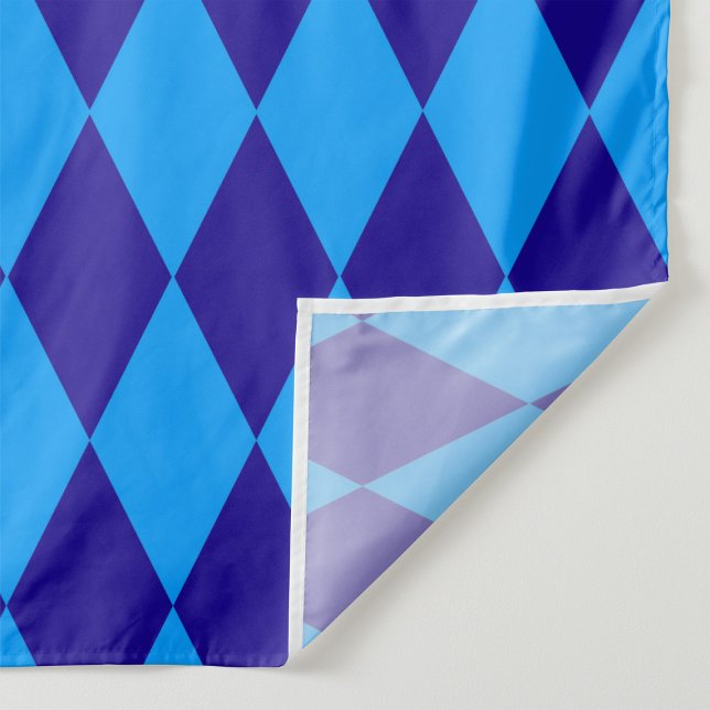 Tecido Xadrez de Diamantes Harlequim Azul Claro e Escuro (Criador carregado)