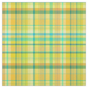 Tecido Xadrez De Estilo De Cápsula Amarelo De Azul-Amare
