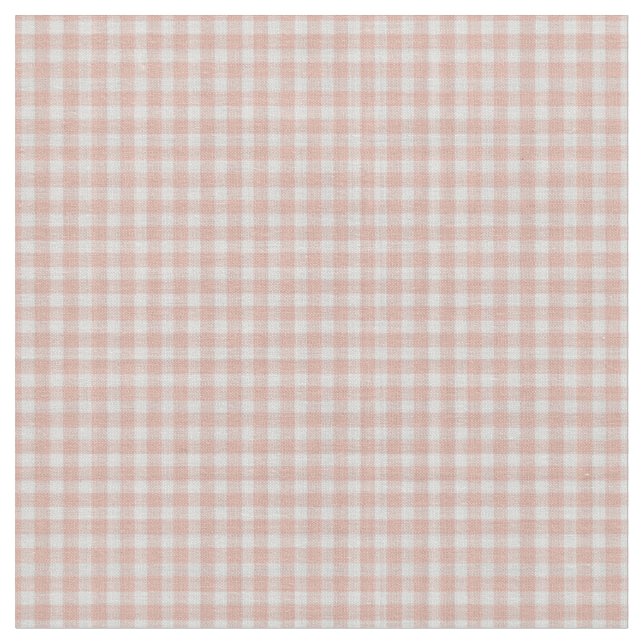 Tecido Xadrez de Gingham Rosa Pálido e Branco (Detalhe)