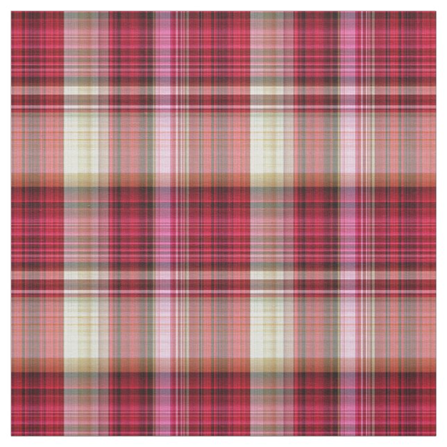 Tecido Xadrez de Tartan Rosa Vermelho (Modelo)