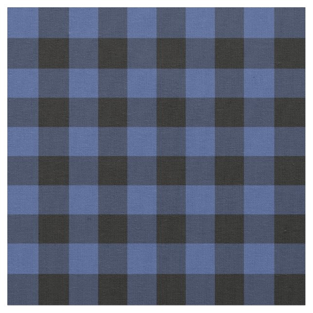 Tecido Xadrez de Verificação de Búfalo Azul de Lapis (Detalhe)