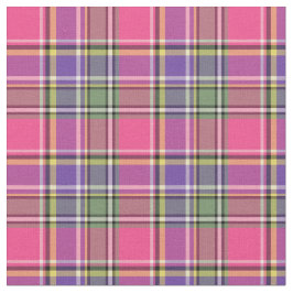 Tecido Xadrez de vinheta rosa-quente e roxa